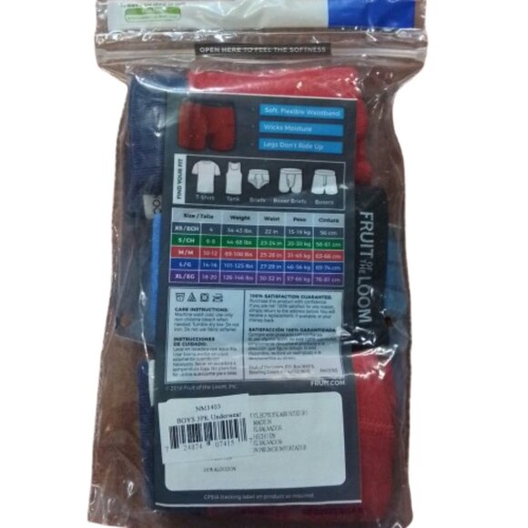 Little Boy's Fruit of the Loom Boxer Briefs 3 Pack - Multicolor - S(6/8) - NWT - Picture 2 of 2